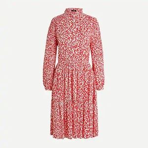 J. Crew shirtdress in tossed red floral